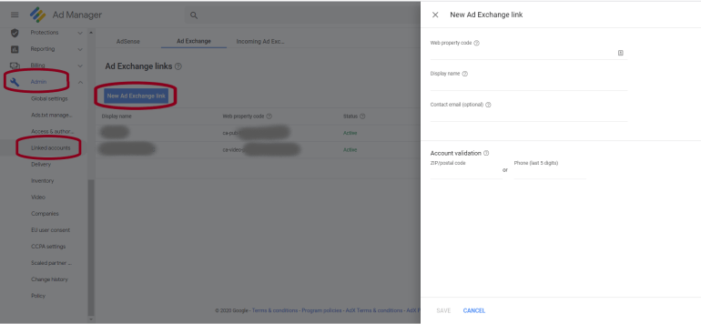 Link Ad Exchange to Google Ad Manager