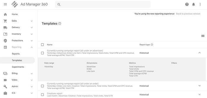 System queries in ad manager